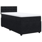 vidaXL Sommier à lattes de lit et matelas Noir 80x200 cm Velours