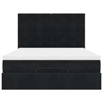 VidaXL Cadre de lit ottoman avec matelas noir 140x200 cm velours