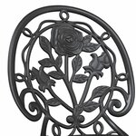 vidaXL Ensemble bistro de jardin 3 Pièces Noir Aluminium