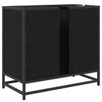vidaXL Meuble de Lavabo de Salle de Bain Chêne noir 65 x 33 x 60 cm
