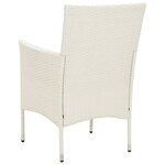 vidaXL Chaises de jardin avec coussins 4 Pièces Résine tressée Blanc