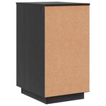vidaXL Armoire de bureau Noir 40x50x75 cm Bois massif de pin