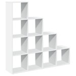 vidaXL Étagère séparatrice de pièce à 4 niveaux blanc 131 5x29x131 5cm