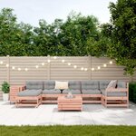 vidaXL Salon de jardin 9 Pièces bois massif sapin de douglas