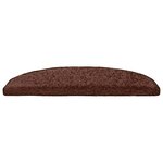 vidaXL Tapis d'escalier auto-adhésifs 15 Pièces Marron 80 x 24 5 x 3 5 cm