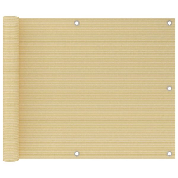 vidaXL Écran de balcon Beige 75x300 cm PEHD