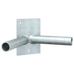 vidaXL Support de mât de drapeau Argent 11.5 x 7.5 cm Acier