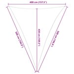 vidaXL Voile d'ombre Gris clair et blanc 4 x 5 x 5 m