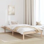vidaXL Cadre de lit avec tables de chevet Marron Marron
