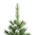 vidaXL Sapin de Noël artificiel à charnières avec neige floquée 210 cm
