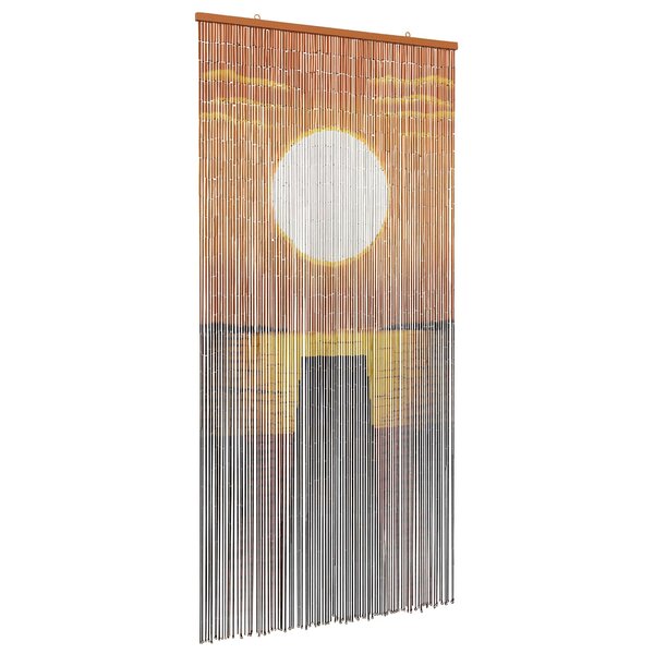 vidaXL Rideau de porte anti-insectes multicolore 100 x 200 cm Bambou