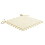 vidaXL Chaises de jardin lot de 2 avec coussins Bois de teck massif