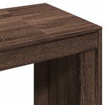 Bureau table poste de travail meuble d'ordinateur informatique étude chêne 123 5 x 73 5 x 75 cm bois d'ingénierie brun 02_0023608