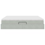 vidaXL Lit avec rangement et matelas Gris clair 180 x 200 cm Velours