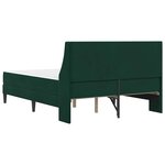 vidaXL Cadre de lit avec matelas Vert foncé 120 x 200 cm Velours