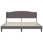 vidaXL Cadre de lit avec tête de lit Gris 200 x 200 cm Simili cuir