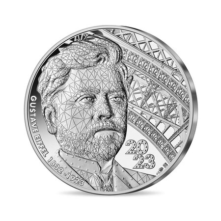Gustave Eiffel - 100 ans de sa disparition Monnaie de 10€ argent
