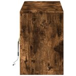 vidaXL Meuble TV avec LED chêne fumé 140x34x50 cm bois d'ingénierie