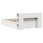 vidaXL Cadre de lit sans matelas blanc 140x190 cm bois de pin massif