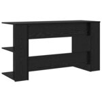 vidaXL Bureau Chêne noir 140 x 50 x 75 cm Bois d'ingénierie