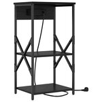 vidaXL Cabinet de chevet Chêne noir 41 x 31 x 76 cm Bois d'ingénierie