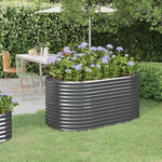 vidaXL Lit surélevé de jardin Acier enduit de poudre Anthracite