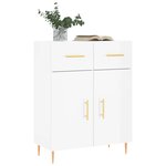 vidaXL Buffet Blanc brillant 69 5x34x90 cm Bois d'ingénierie