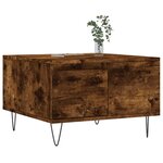 vidaXL Table basse chêne fumé 55x55x36 5 cm bois d'ingénierie
