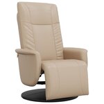 vidaXL Fauteuil inclinable avec repose-pieds cappuccino similicuir