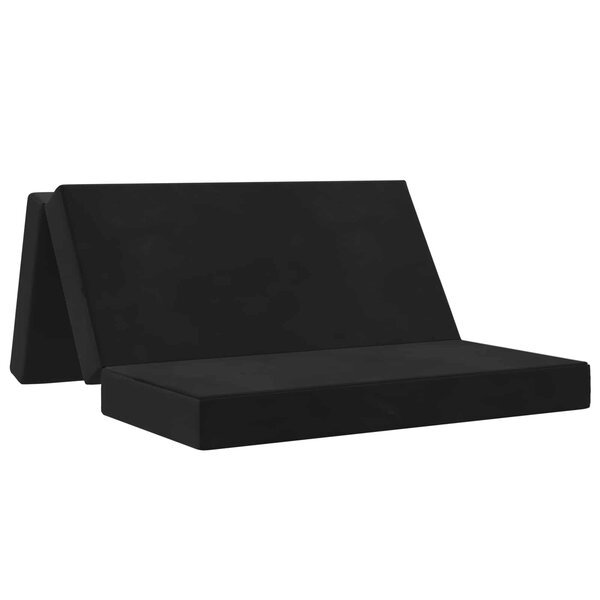 vidaXL Canapé-lit pliable 140 x 67 x 45 cm Noir