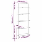 vidaXL Étagère Chêne fumé 60 x 24 x 168 cm Bois d'ingénierie