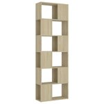 vidaXL Bibliothèque/Séparateur de pièce Chêne sonoma 60x24x186 cm