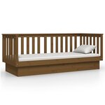 vidaXL Lit de jour sans matelas marron miel 90x190 cm bois pin massif