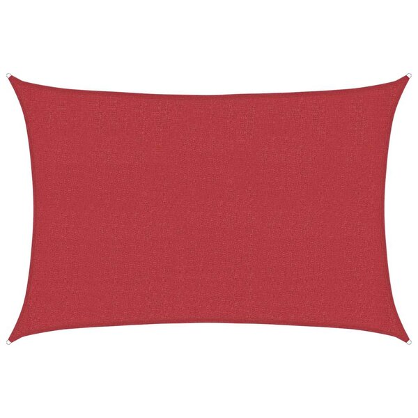 vidaXL Voile d'ombrage 160 g/m² Rouge 4x5 m PEHD