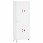 vidaXL Buffet haut Blanc 69 5x34x180 cm Bois d'ingénierie