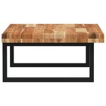 vidaXL Étagère de vasque murale acier et bois massif d'acacia