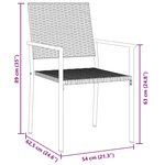 vidaXL Ensemble de salle à manger pour jardin 7 Pièces Noir Poly rotin