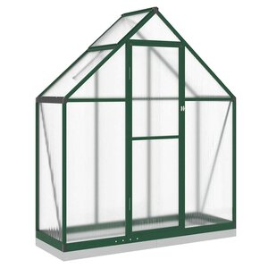 vidaXL Serre avec cadre de base vert 169x58x202 cm aluminium