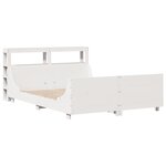 vidaXL Cadre de lit sans matelas blanc 140x200 cm bois de pin massif