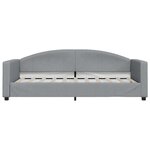 vidaXL Lit de jour avec lit gigogne gris clair 90x190 cm tissu
