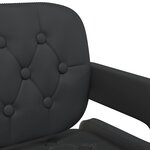 vidaXL Chaises pivotantes à manger lot de 4 Noir Similicuir