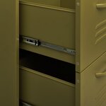 vidaXL Armoire à tiroirs Vert olive 80x35x101 5 cm Acier