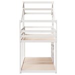 vidaXL Lit superposé sans matelas blanc 90x190 cm bois de pin massif