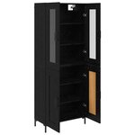 vidaXL Haut Armoire 2 Pièces Chêne noir Bois d'ingénierie