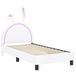 vidaXL Cadre de lit pour enfants avec tête de lit Blanc 80 x 160 cm PU