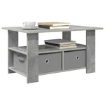 vidaXL Table basse Gris béton 77 x 55 x 42 cm Bois d'ingénierie