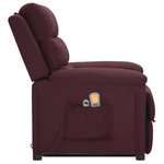 vidaXL Fauteuil de massage Violet Tissu