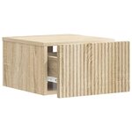 vidaXL Cabinet de chevet mural 2 Pièces Chêne Sonoma 33 x 34 5 x 20 cm