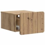 vidaXL Cabinet de chevet mural Chêne artisanal 33 x 34 5 x 24 cm