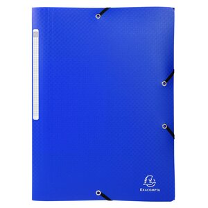 Chemise À Élastiques 3 Rabats Pp Opak - A4 - Bleu Foncé - X 50 - Exacompta